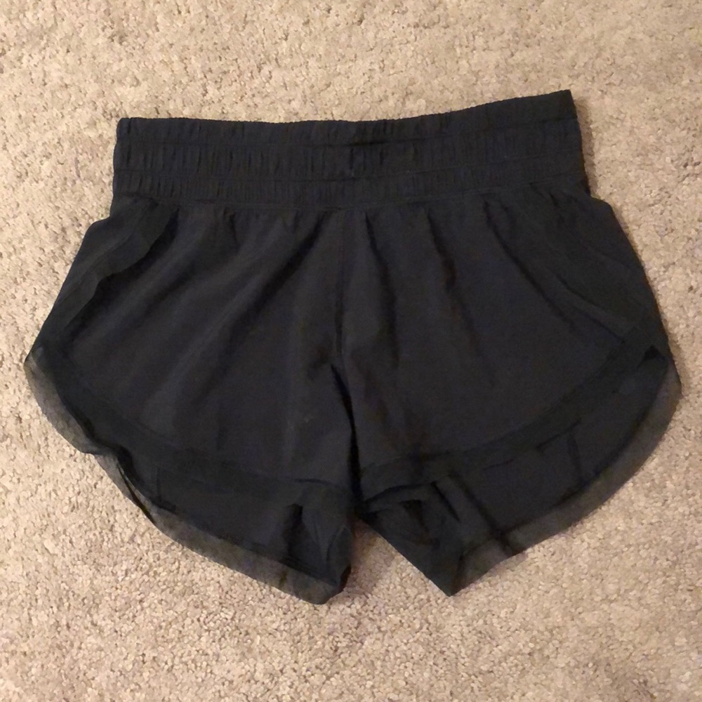 Lululemon black running shorts